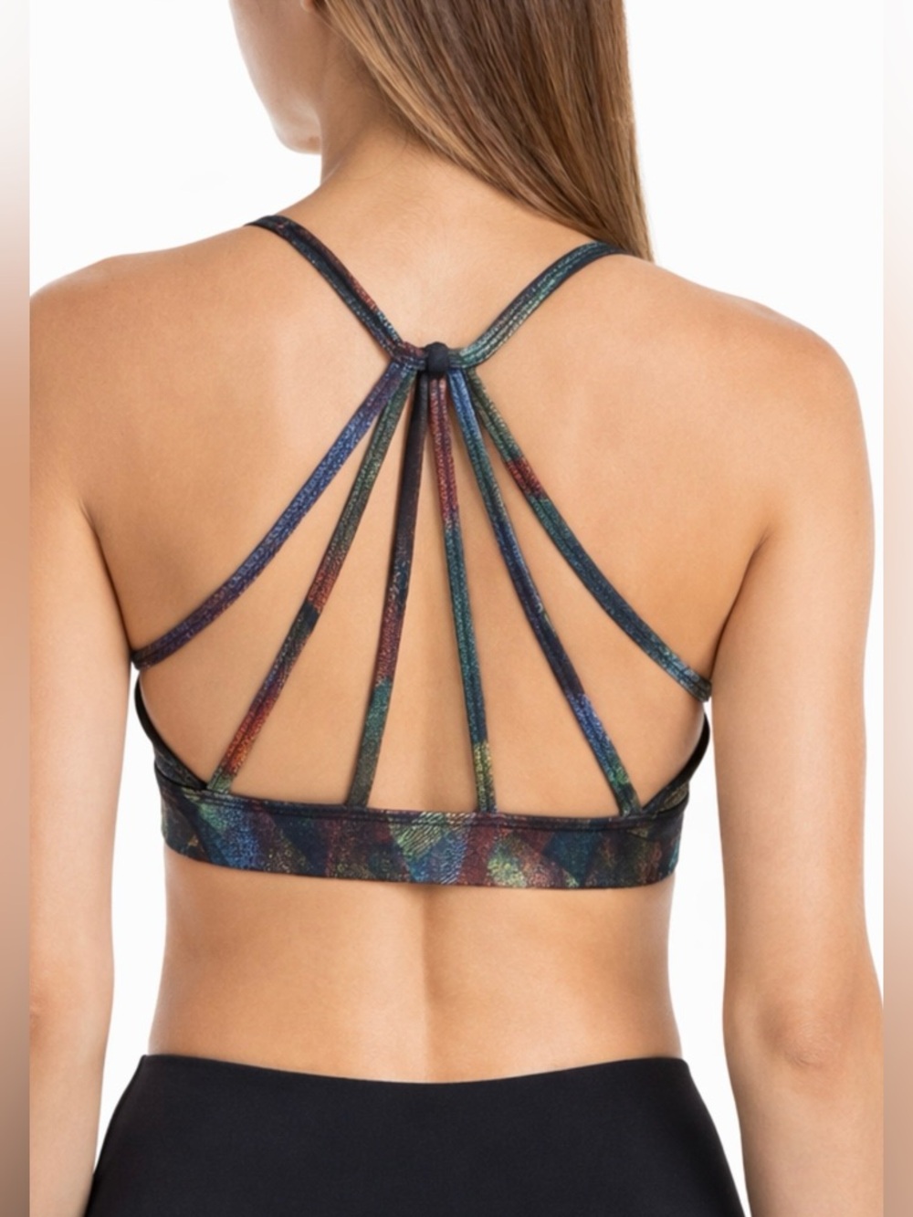 Onzie Strappy Back Sports Bra S/M NWOT Multicolor Yoga